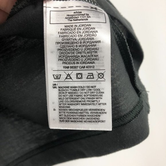 Adidas black white 3 stripe short sleeve tshirt small - Picture 12 of 14